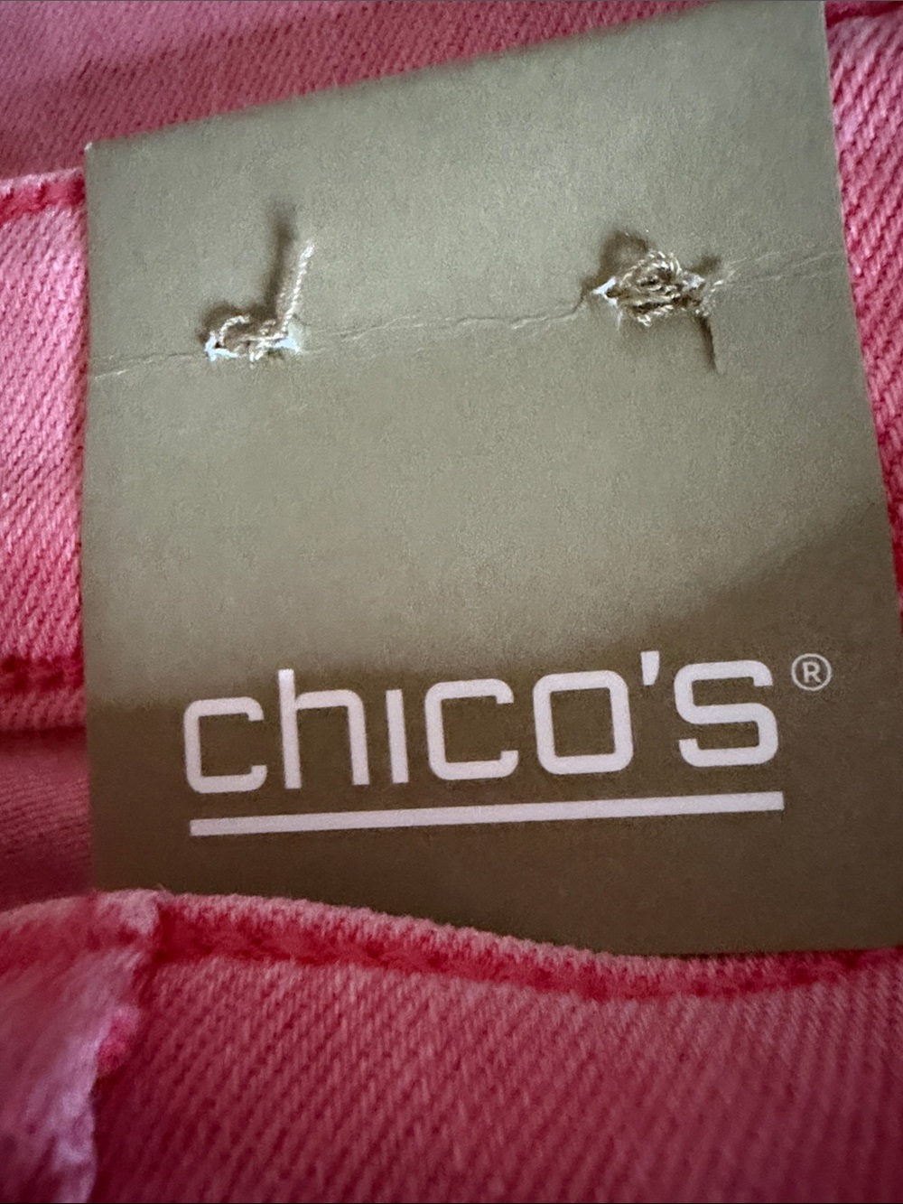 Chico's Coral Pink Cropped Straight Jeans - Picture 4 of 8